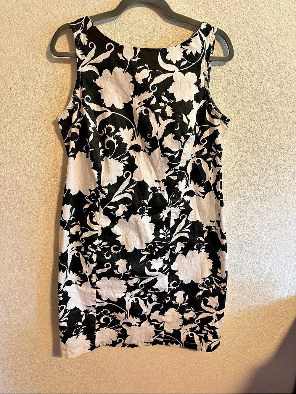 Match Floral Sleeveless Tank Dress Brown and White Size 12